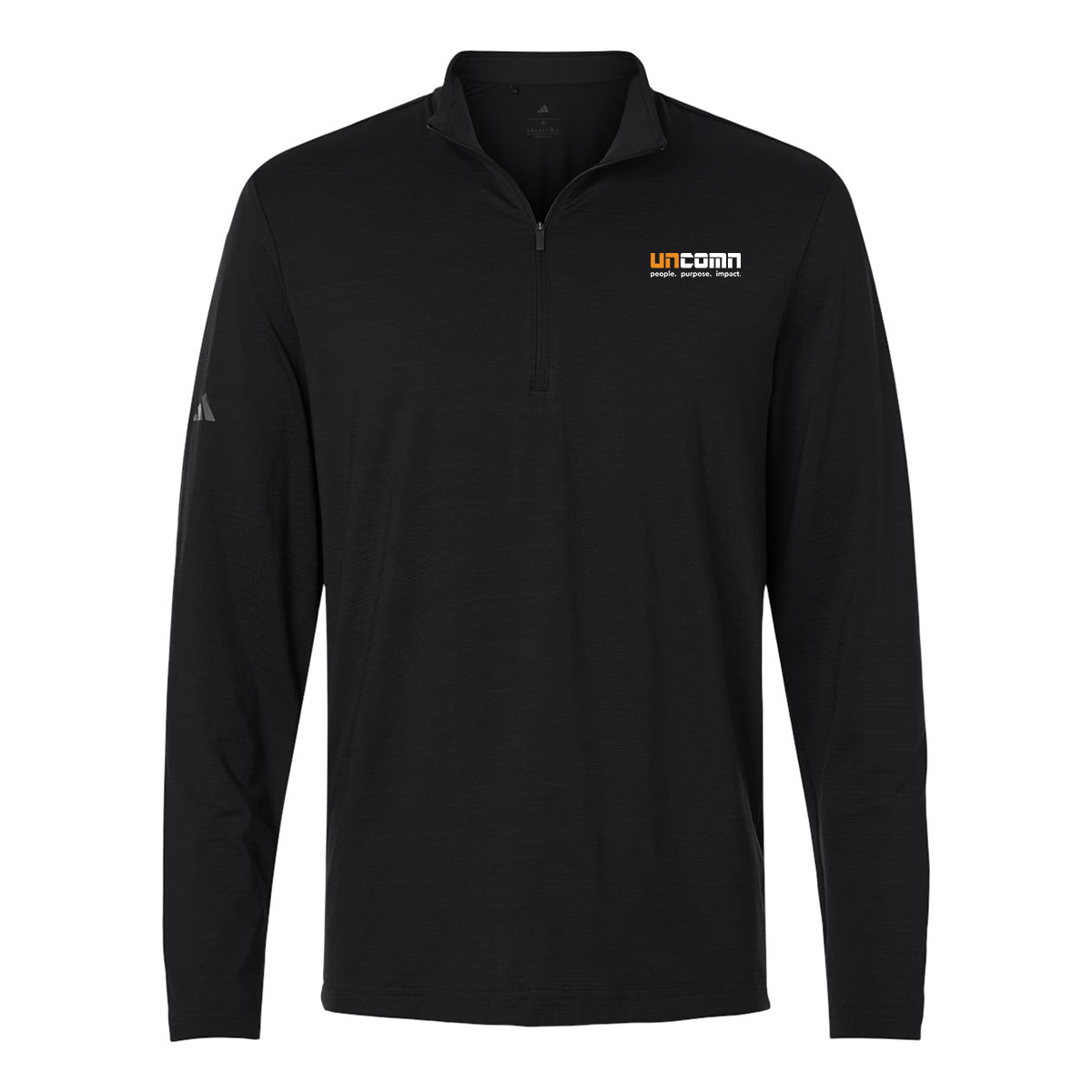 Adidas Textured Stripe Quarter-Zip Pullover Men - Black
