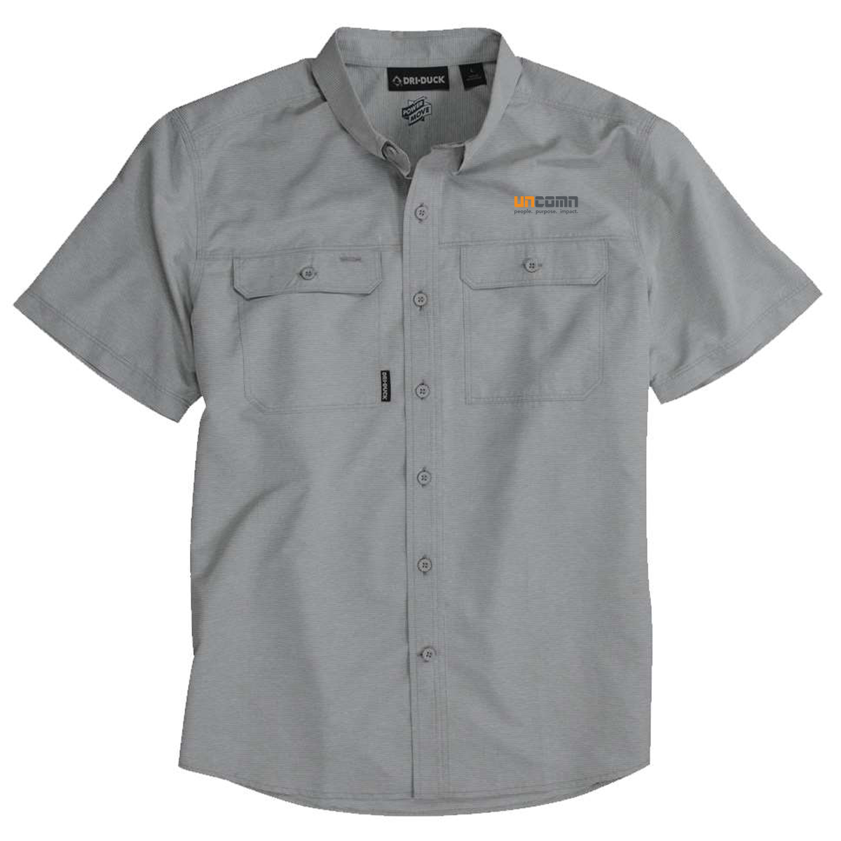 UNCOMN Men's Crossroad Woven Short Sleeve Shirt Grey