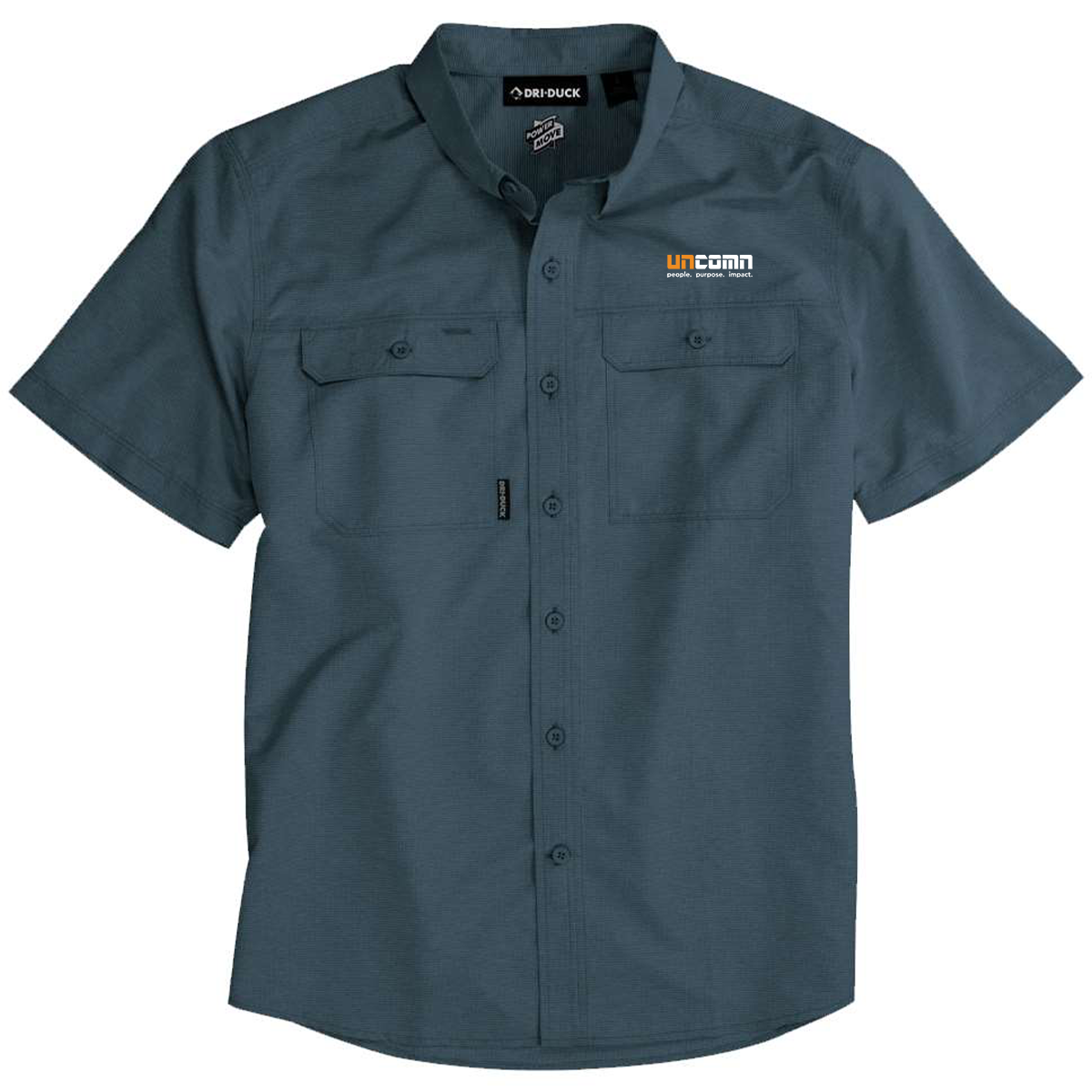 UNCOMN Men's Crossroad Woven Short Sleeve Shirt Slate Blue