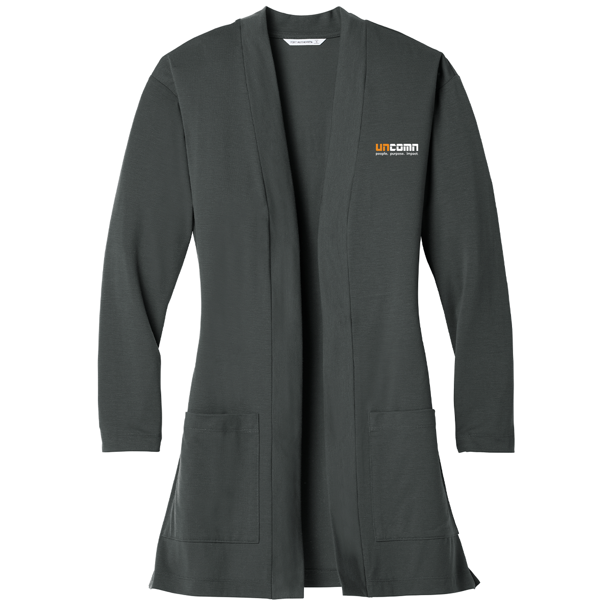 Port Authority Women's Concept Long Pocket Cardigan - Grey Smoke