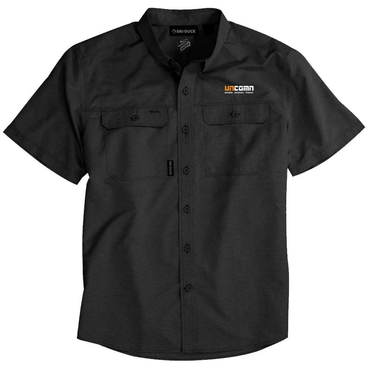 UNCOMN Men's Crossroad Woven Short Sleeve Shirt Charcoal